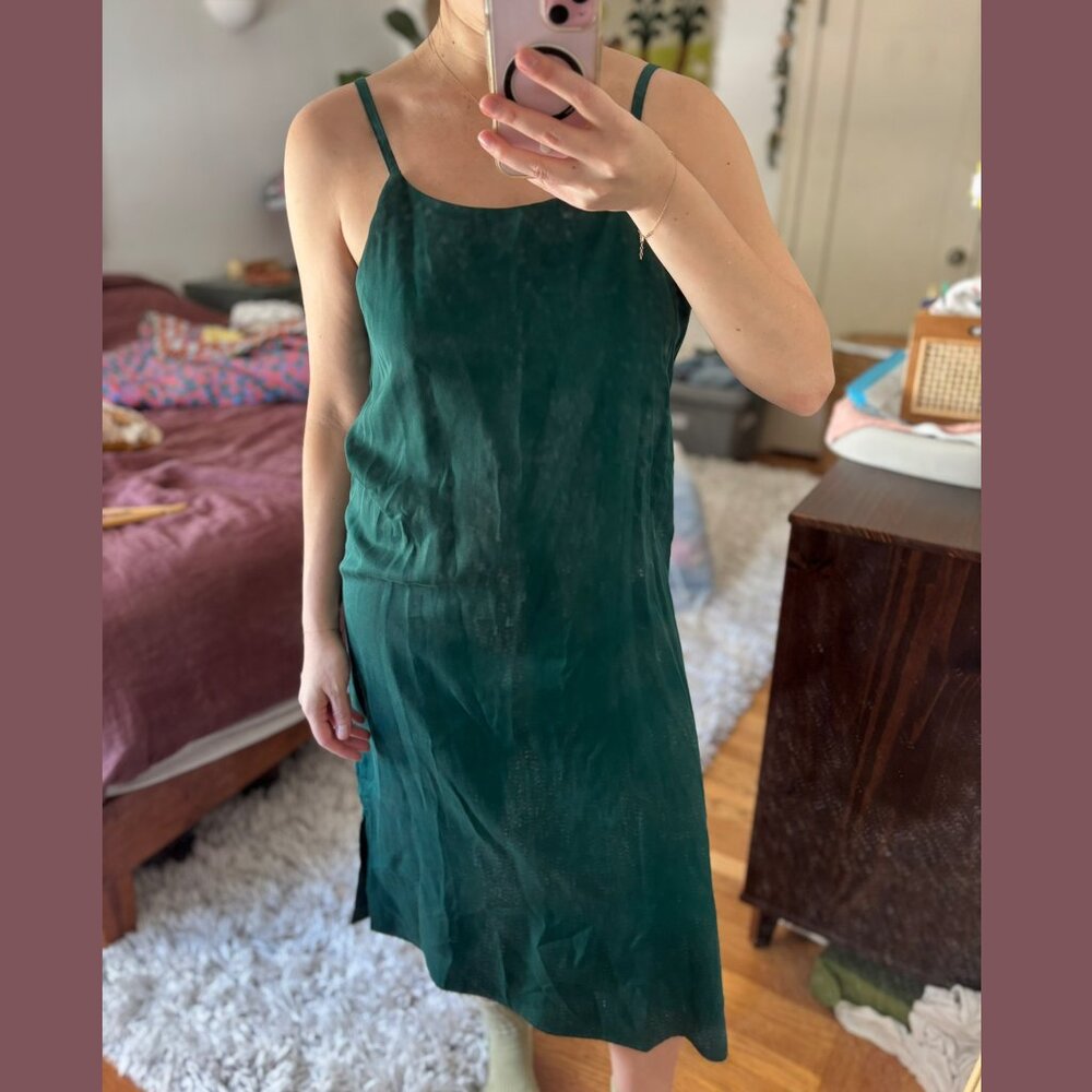 Rose Tencel Slip Dress (S)